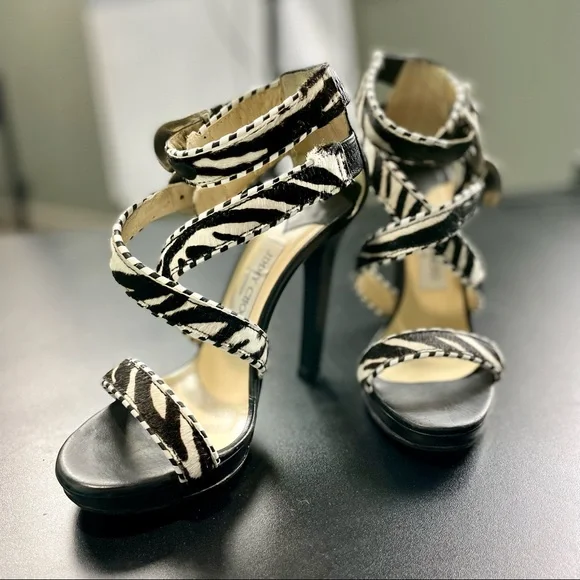 Sandal Jimmy Choo Zebra Heels Jimmy Choo Shoes Jimmy Choo Printed